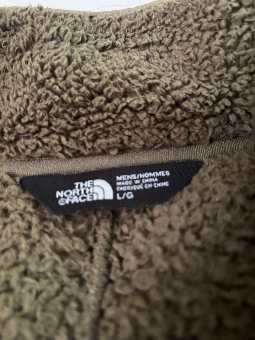 The North Face Dark Olive Sherpa Fleece Vest - Picture 2 of 4